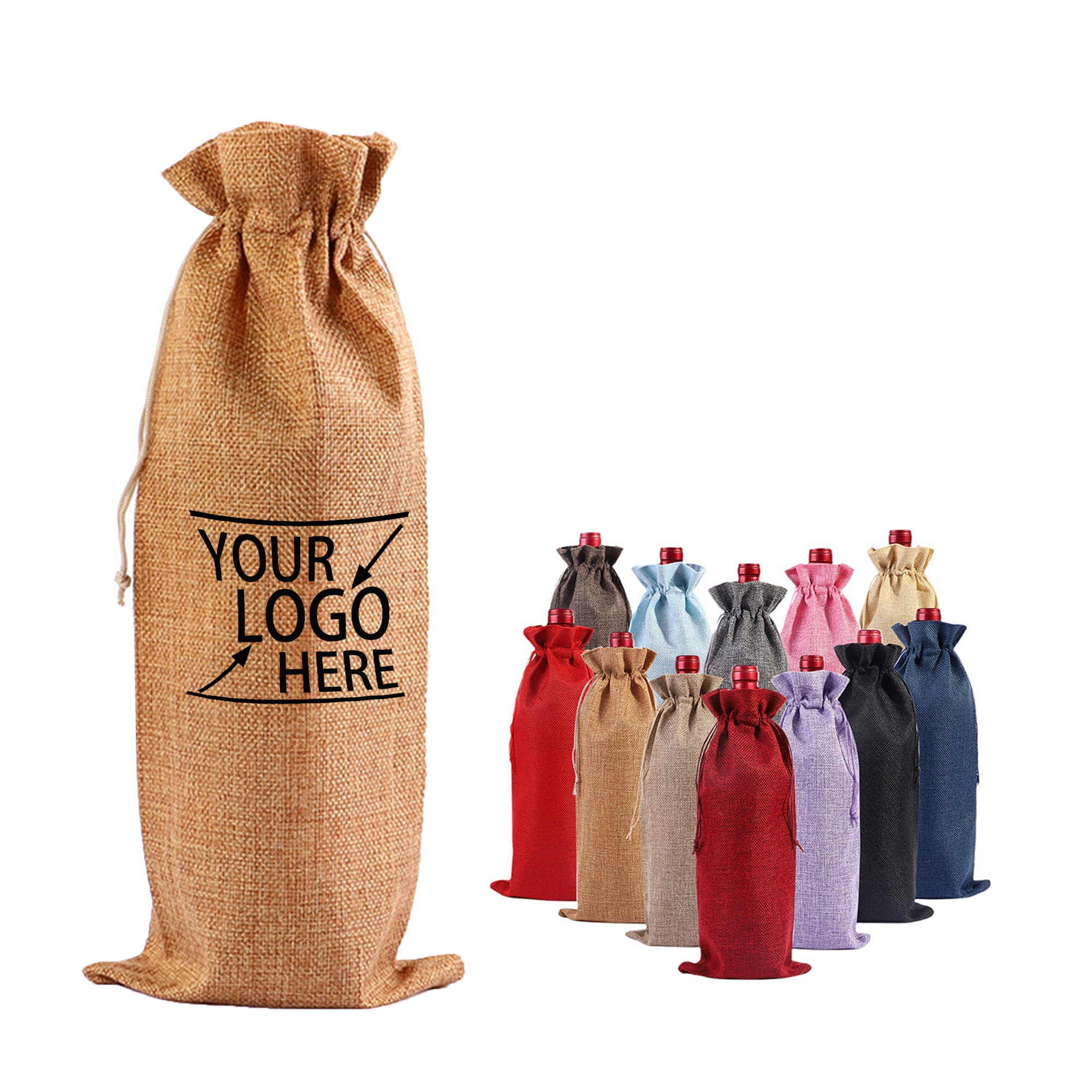Linen-Inspired Wine Bag 2