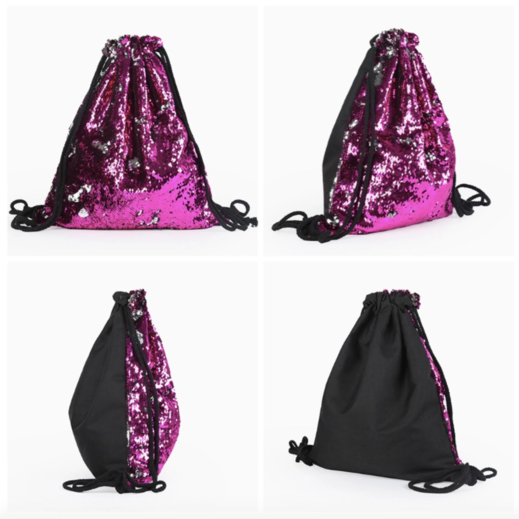 Sequin Drawstring Backpack 2