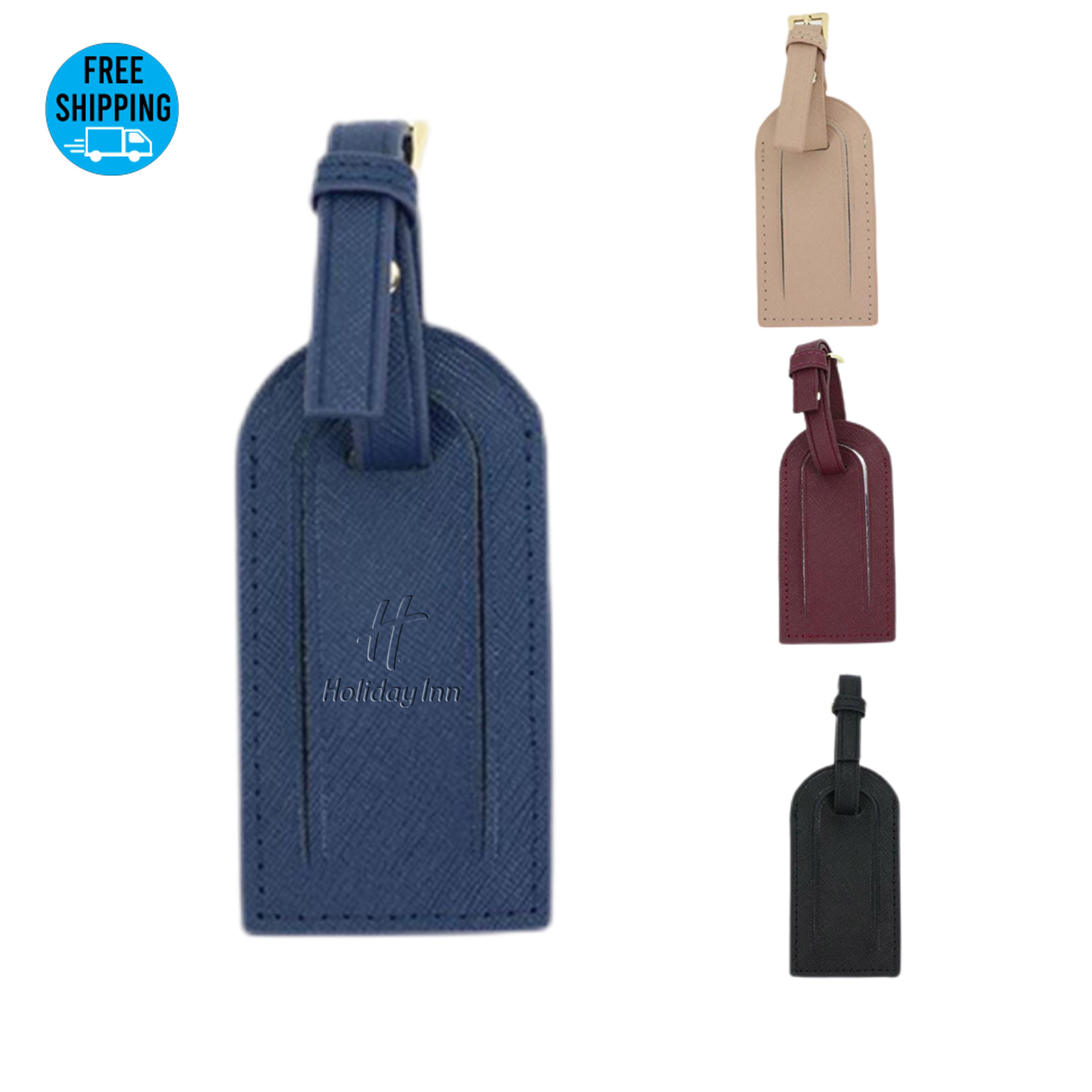 Genuine Leather Luggage ID Tag, custom luggage tag with logo imprint 4