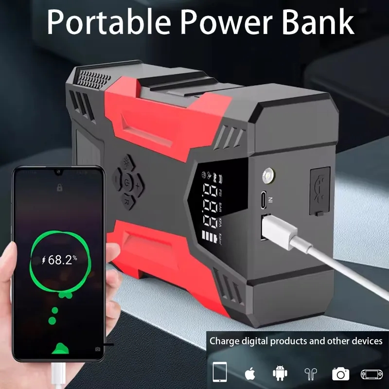 All-in-One Jump Starter Built-in Air Compressor 7