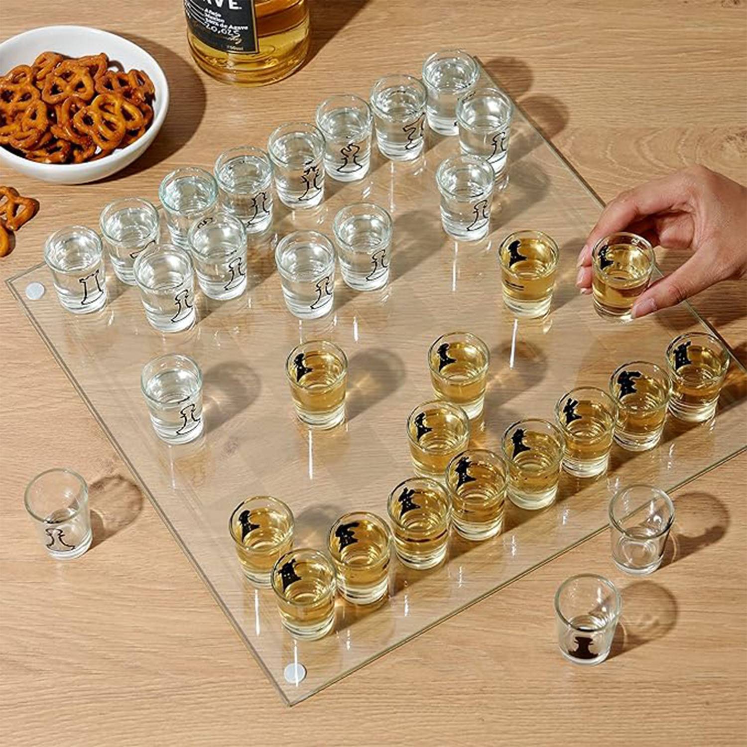 10oz Glass Drink Chess Set 3