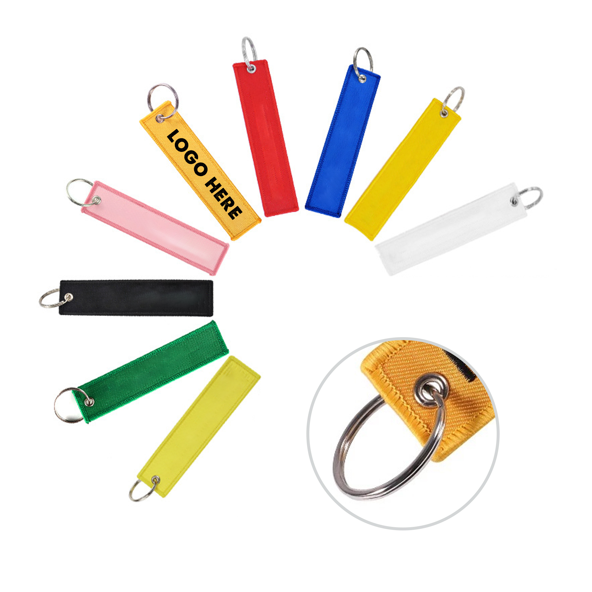Embroidered Keychain Cloth Tag 1