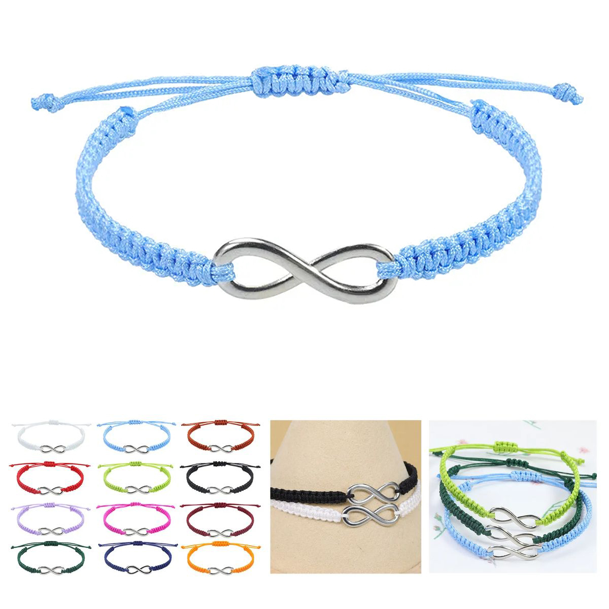 Adjustable Metal Cord Bracelet with Engraved Clasp 6