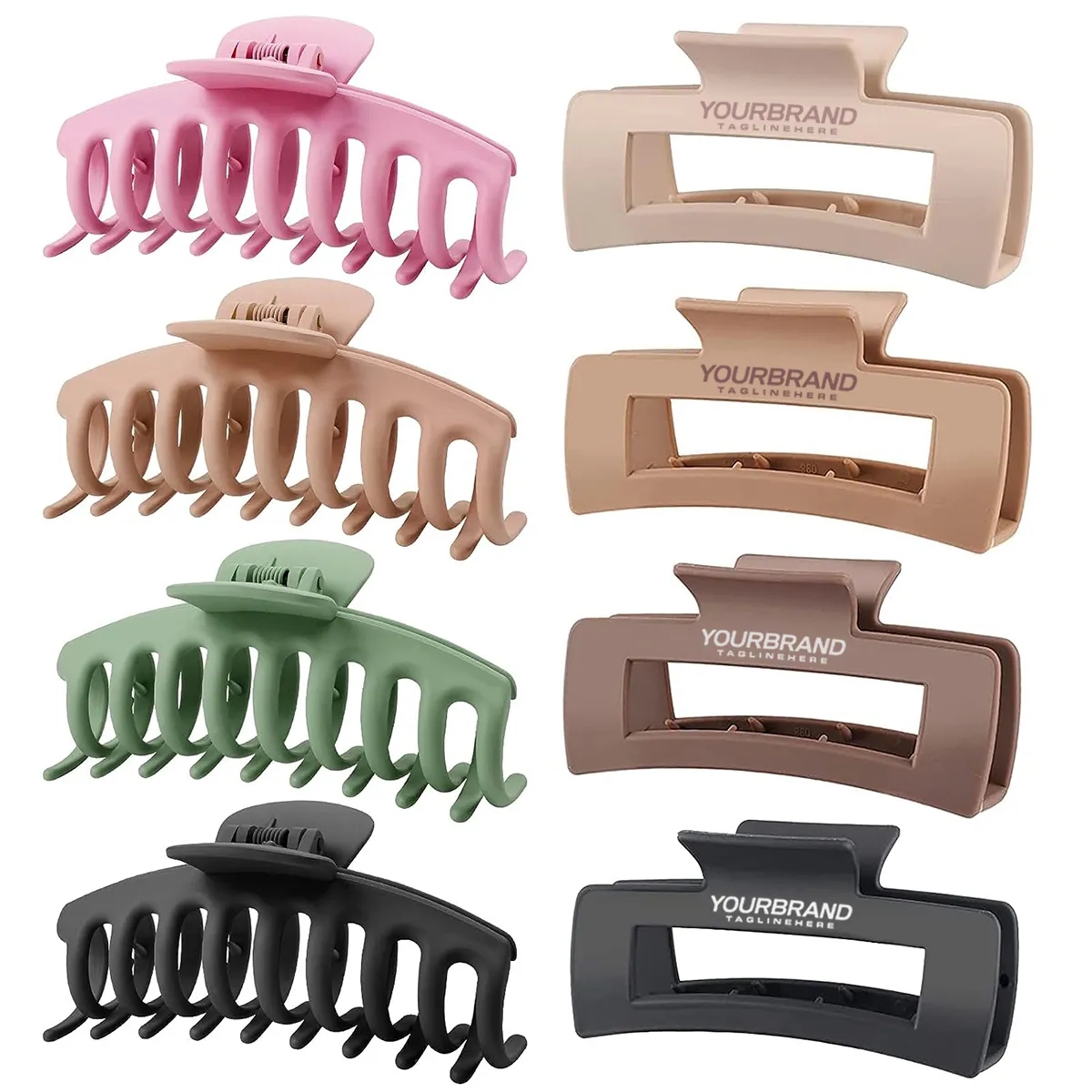 Multi Color Large Strong Hold Nonslip Matte Claws Hair Clips 6