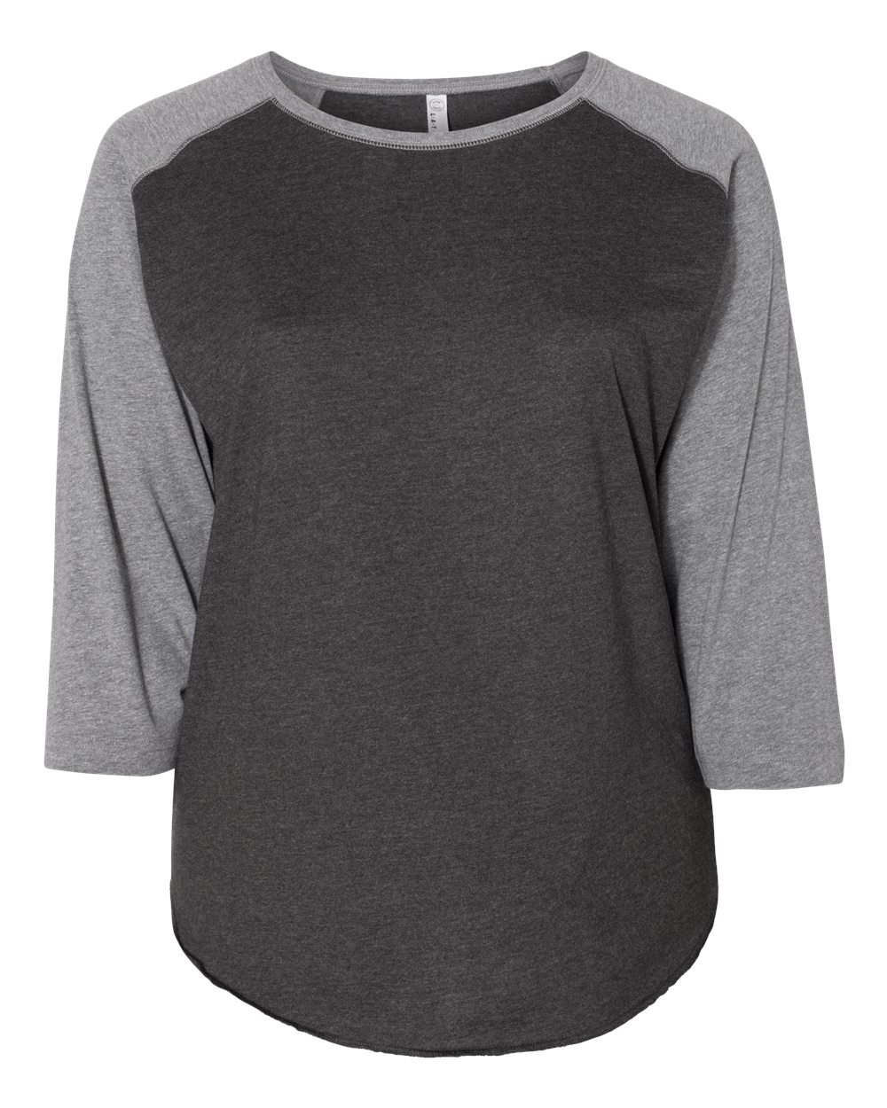 Women's Curvy Collection Baseball Three-Quarter Sleeve Tee - 3830 6
