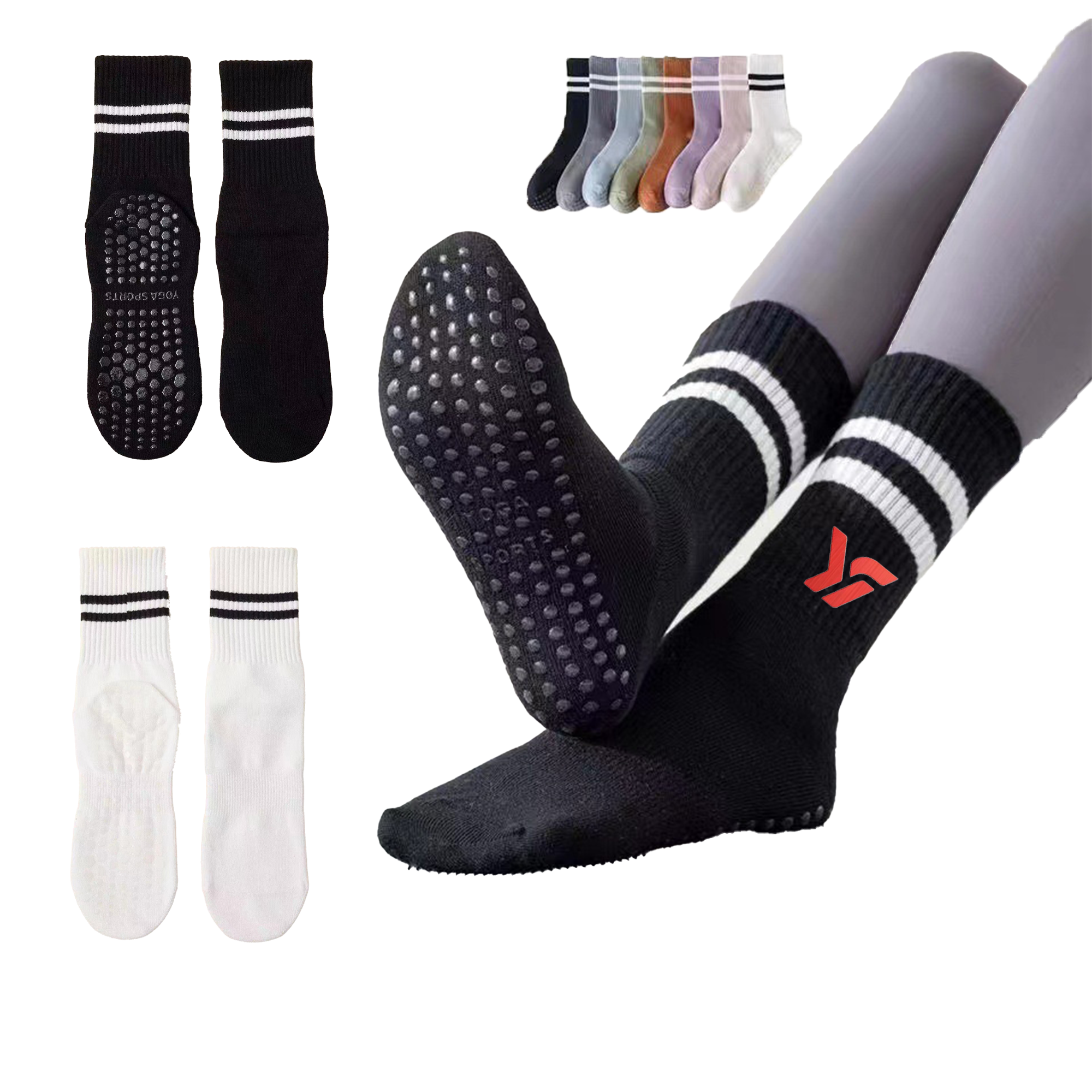 Non Slip Yoga Pilates Pure Barre Ballet Socks 2