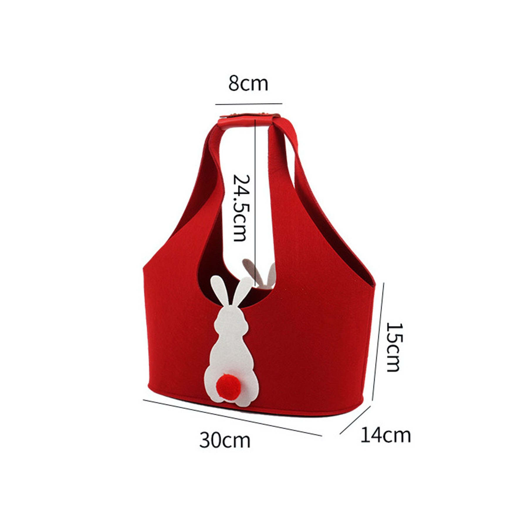 Cute Bunny Cartoon Felt Tote Bag 2