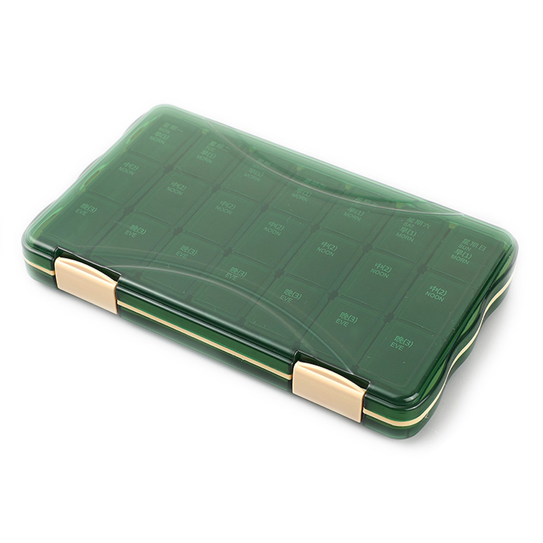 7-Day Pill Box With 21 Compartments 2