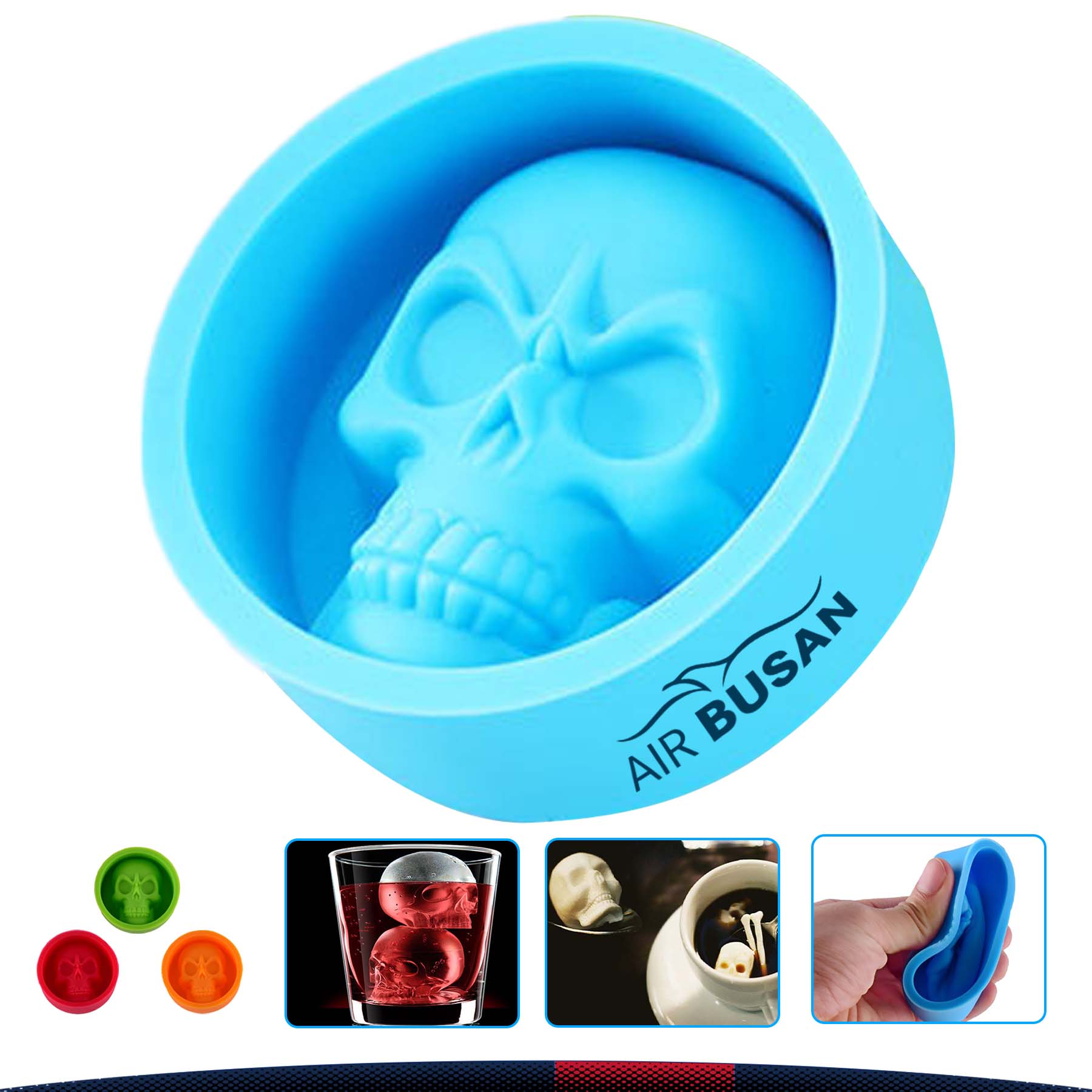 Skull Head Ice Trays 6