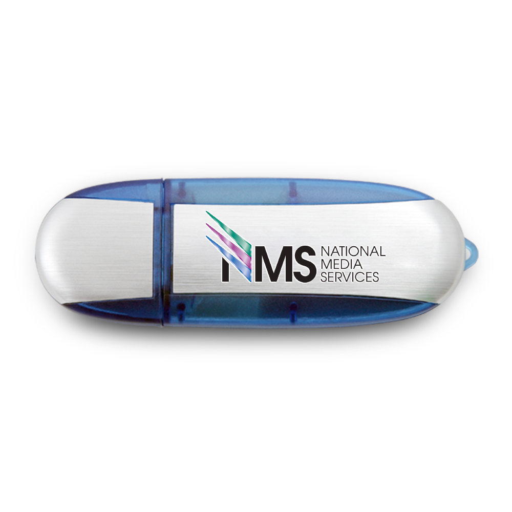 Lemont Brushed Aluminum Oval USB Flash Drive 28