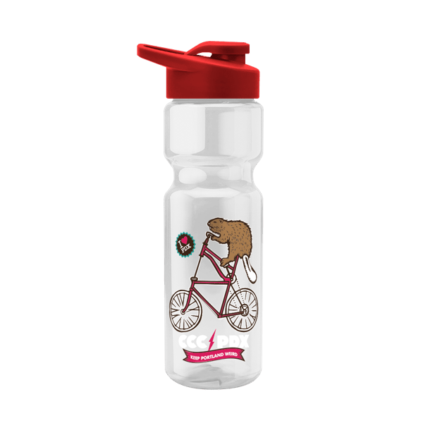 Blazer 28oz Transparent Bike Bottle w/Drink-thru Lid 177