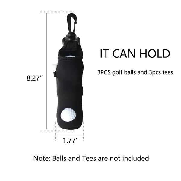 Golf Ball & Tee Holder Bag - Portable Carry Case 11