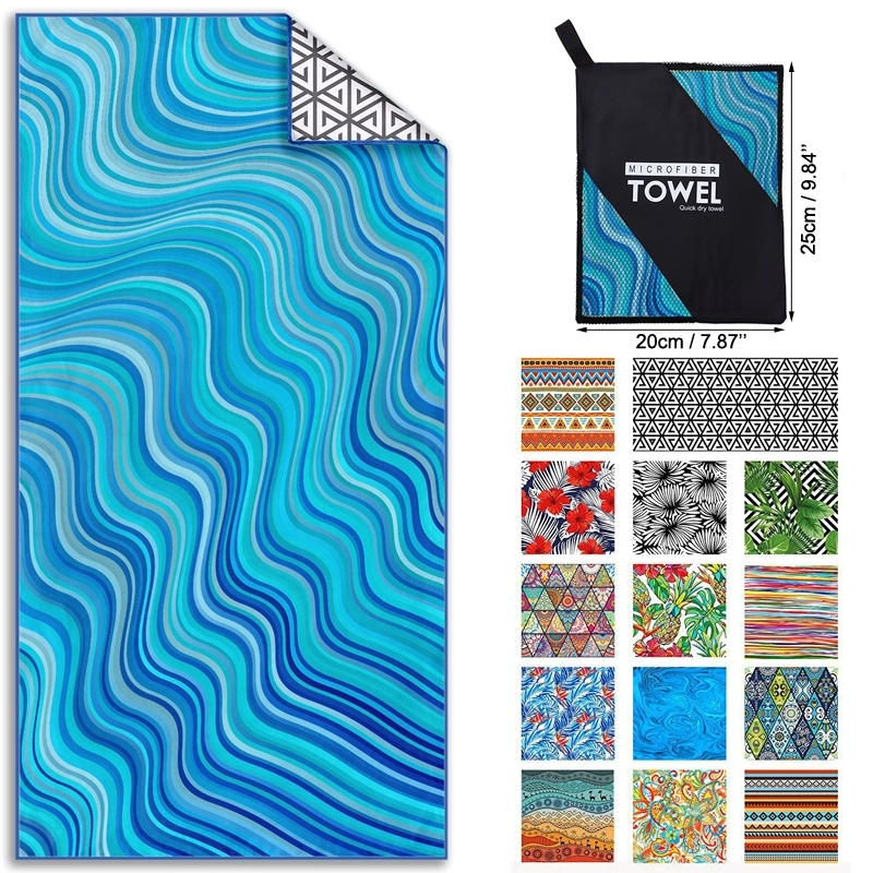 Sublimated Quick Dry Sand Free Beach Towel - 31.5'' x 63'' 6