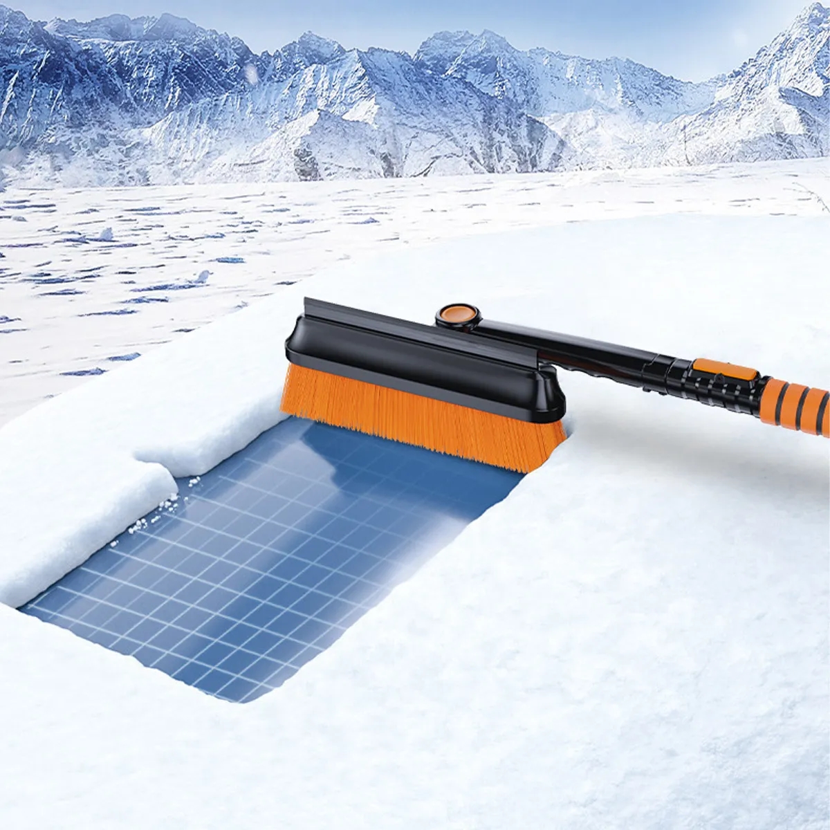 Extendable Snow Brush And Ice Scraper Auto Tool 5
