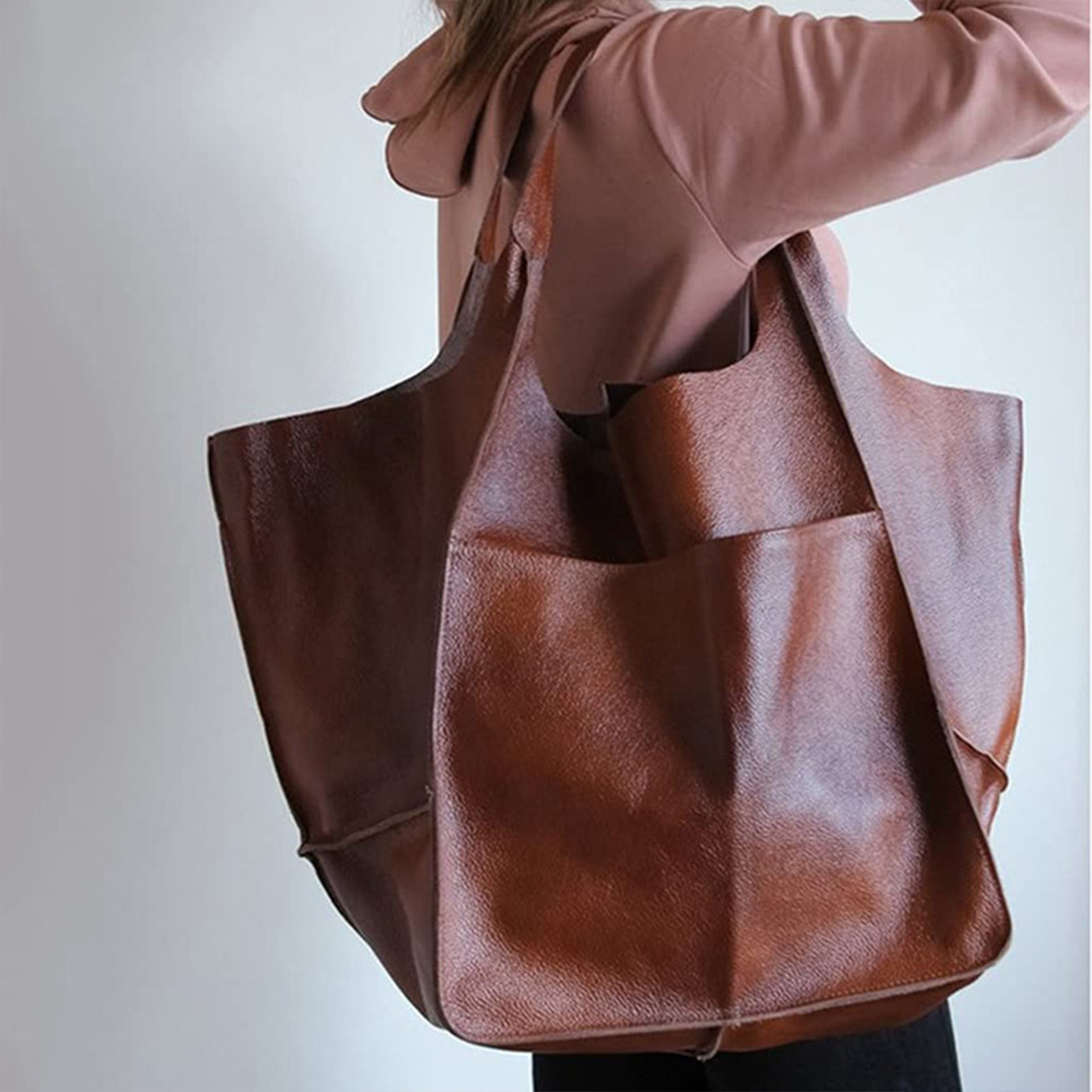 Pu Retro Minimalist Tote Bag 2
