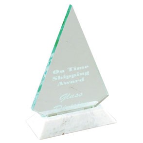 Acrylic Triangle Award w/Pop-In Base 2