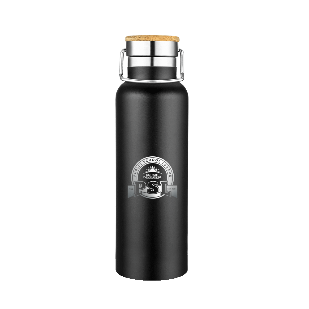 Smith 20oz Stainless Steel Bamboo Cap Water Bottle, custom water bottle with logo imprint 4