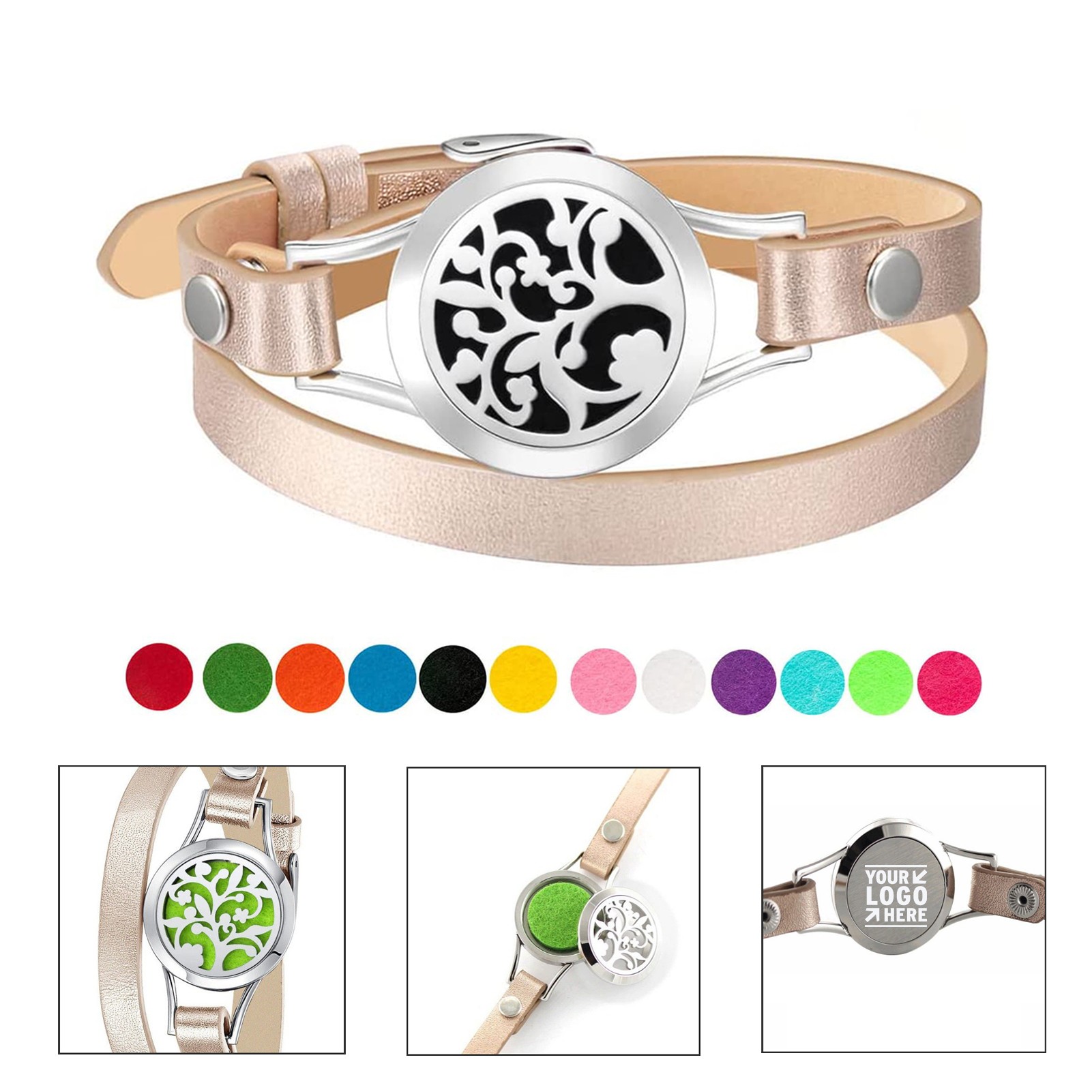 Stainless Steel Essential Oil Diffuser Bracelet 2