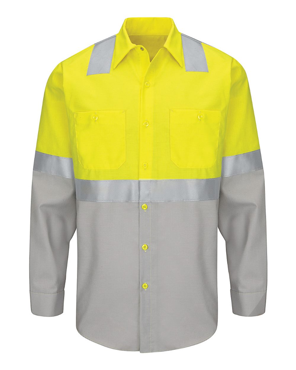 Men's Enhanced & Hi-Visibility Long Sleeve Work Shirt - SY14 17