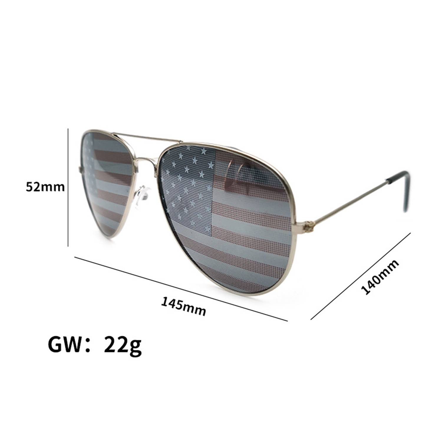 American Flag Metal Sunglasses 2