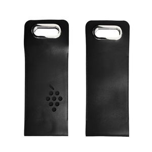 Buckled PU Leather Wine Bag With Window And Metal Handles 5
