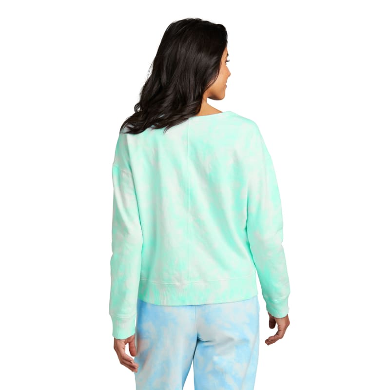 Port & Company Women's Beach Wash Cloud Tie-Dye V-Neck Sweatshirt 3