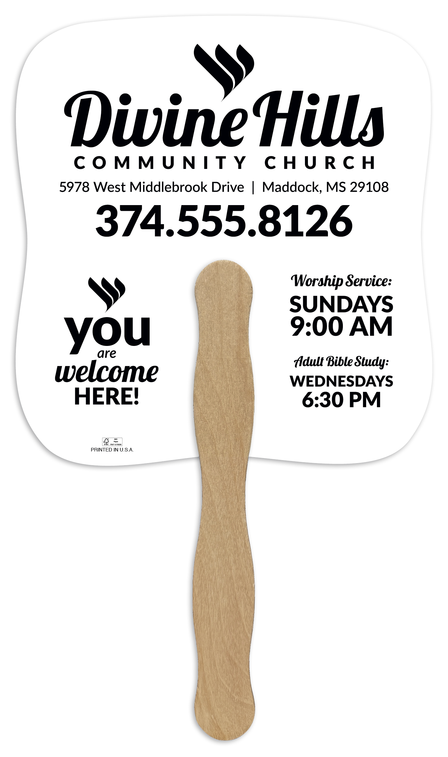 Skinner & Kennedy® Little White Church - Pictorial Fan 18