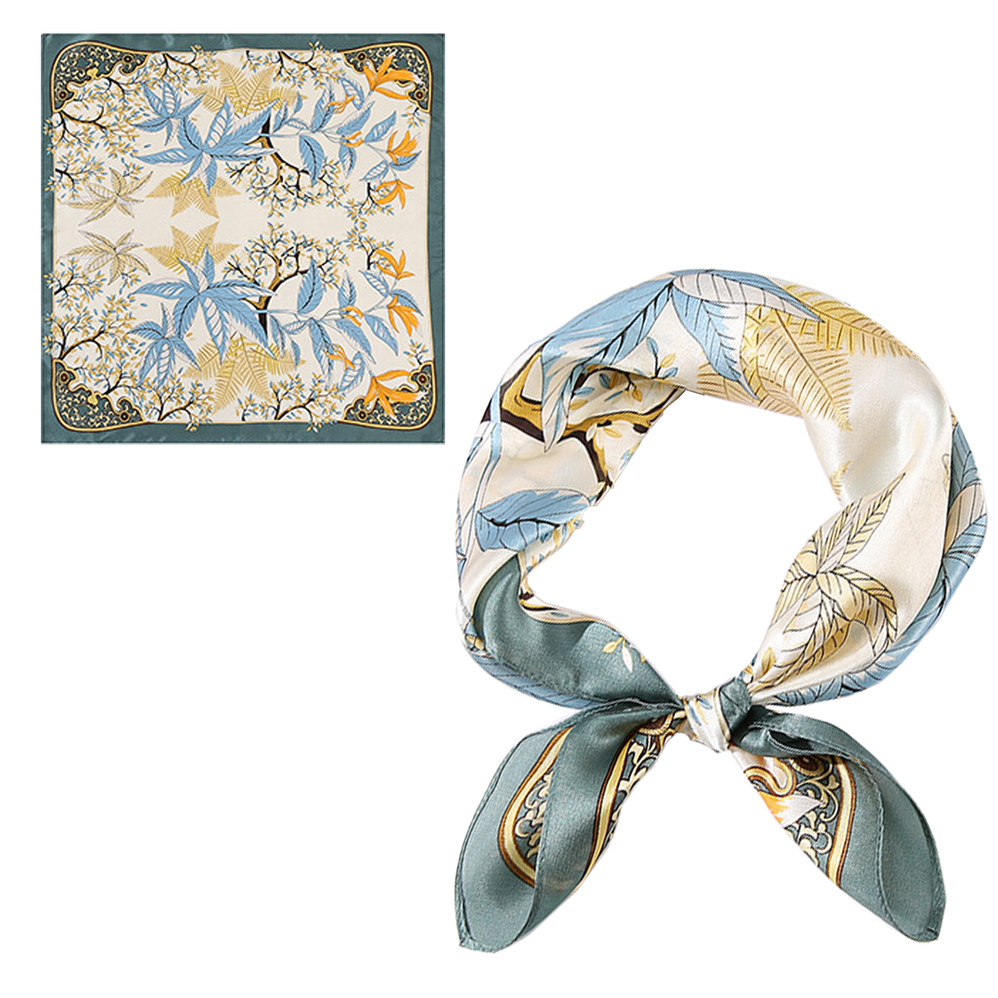100% Mulberry Silk Bandana Scarf 4
