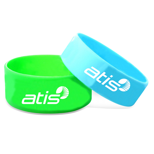 Custom Silicone Bracelet 1" Thickness 13