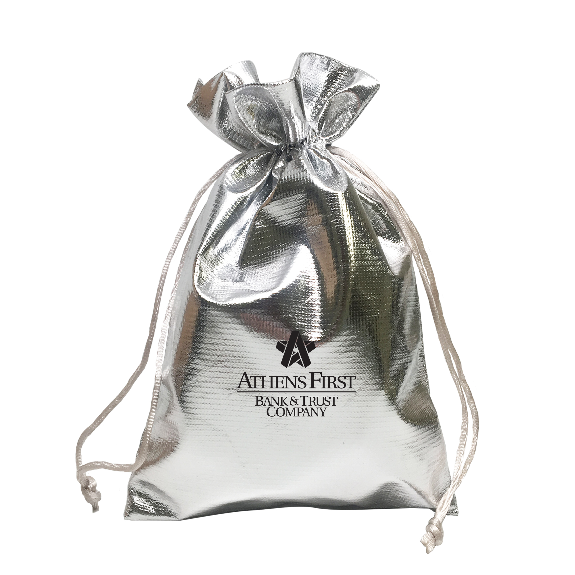Large Metallic Lamé Drawstring Pouch 3