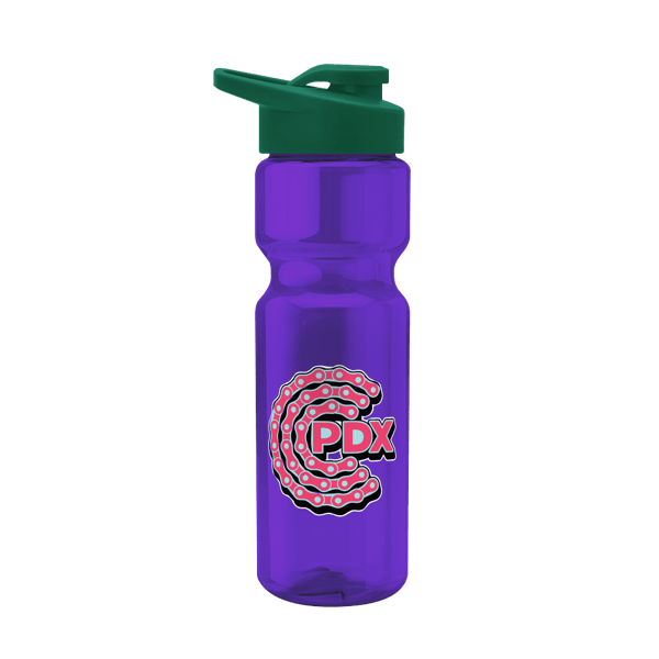 Blazer 28oz Transparent Bike Bottle w/Drink-thru Lid 1027