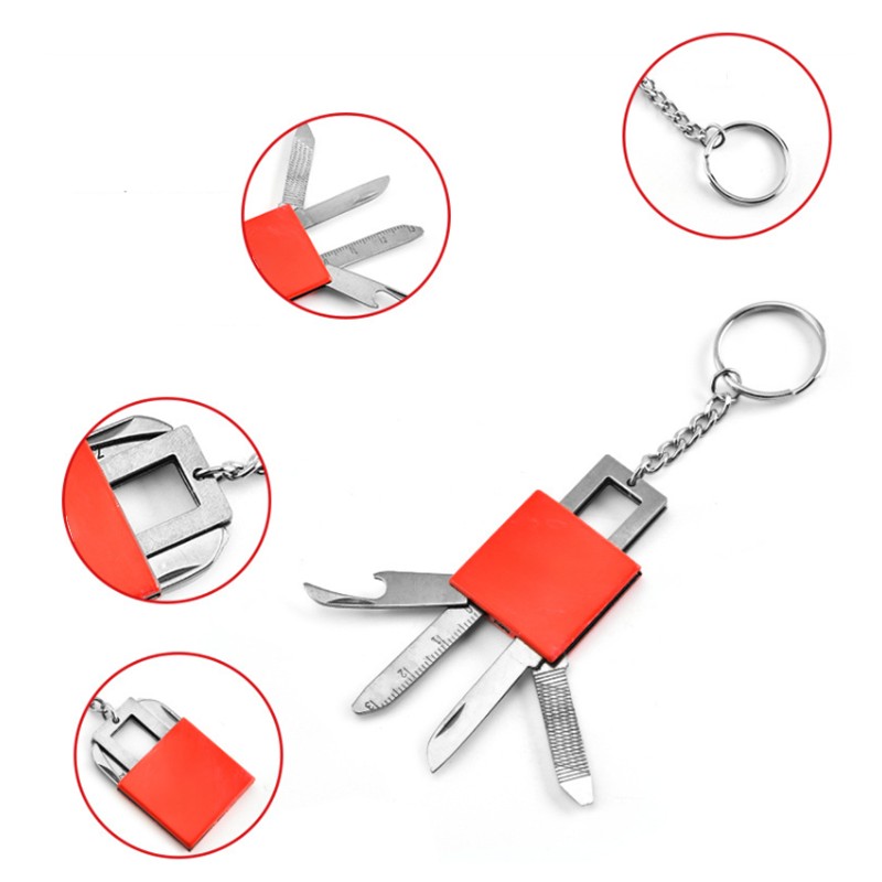 Stainless Steel Key Chain Pocket Multi-Tool 7