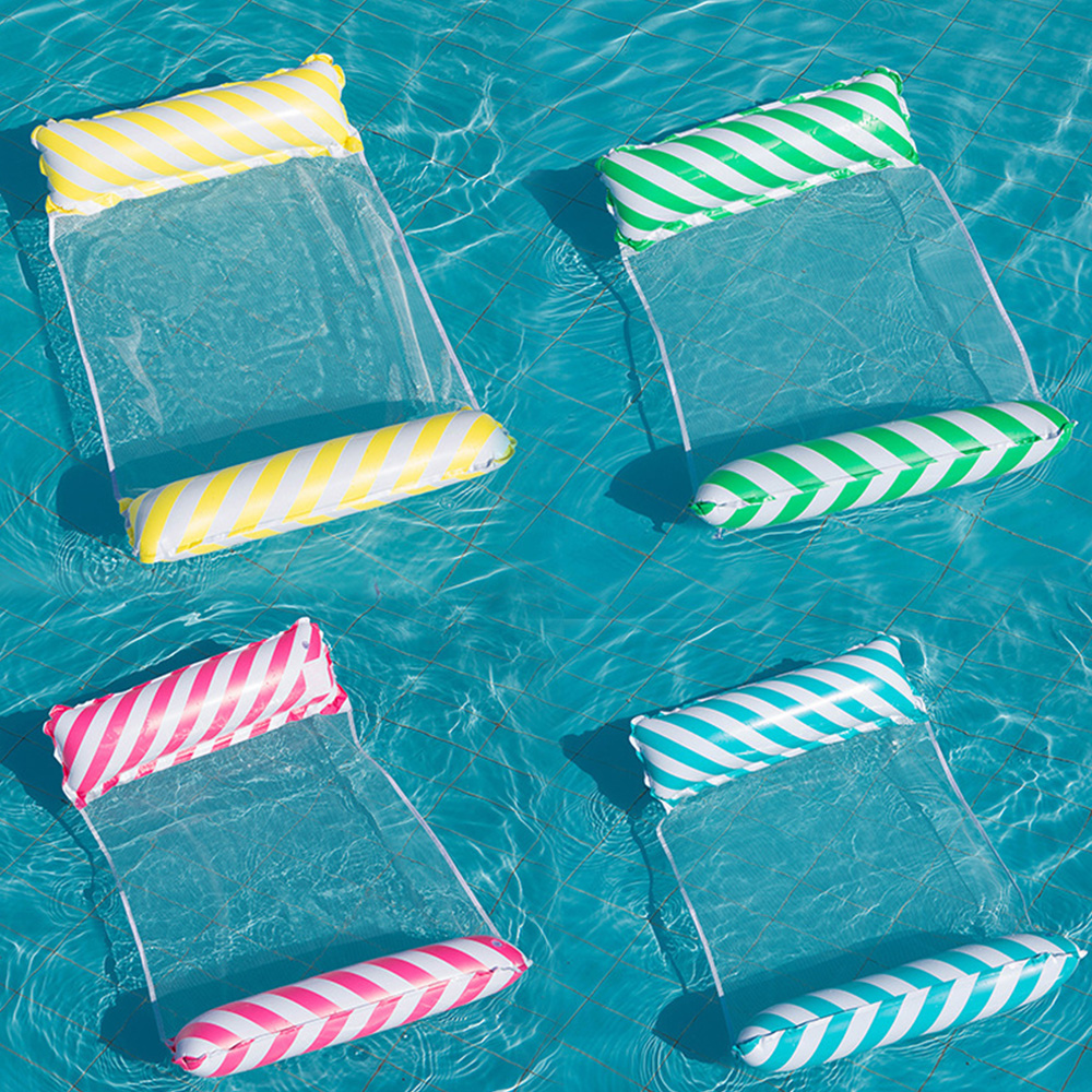 PVC striped floating bed inflatable chair 2