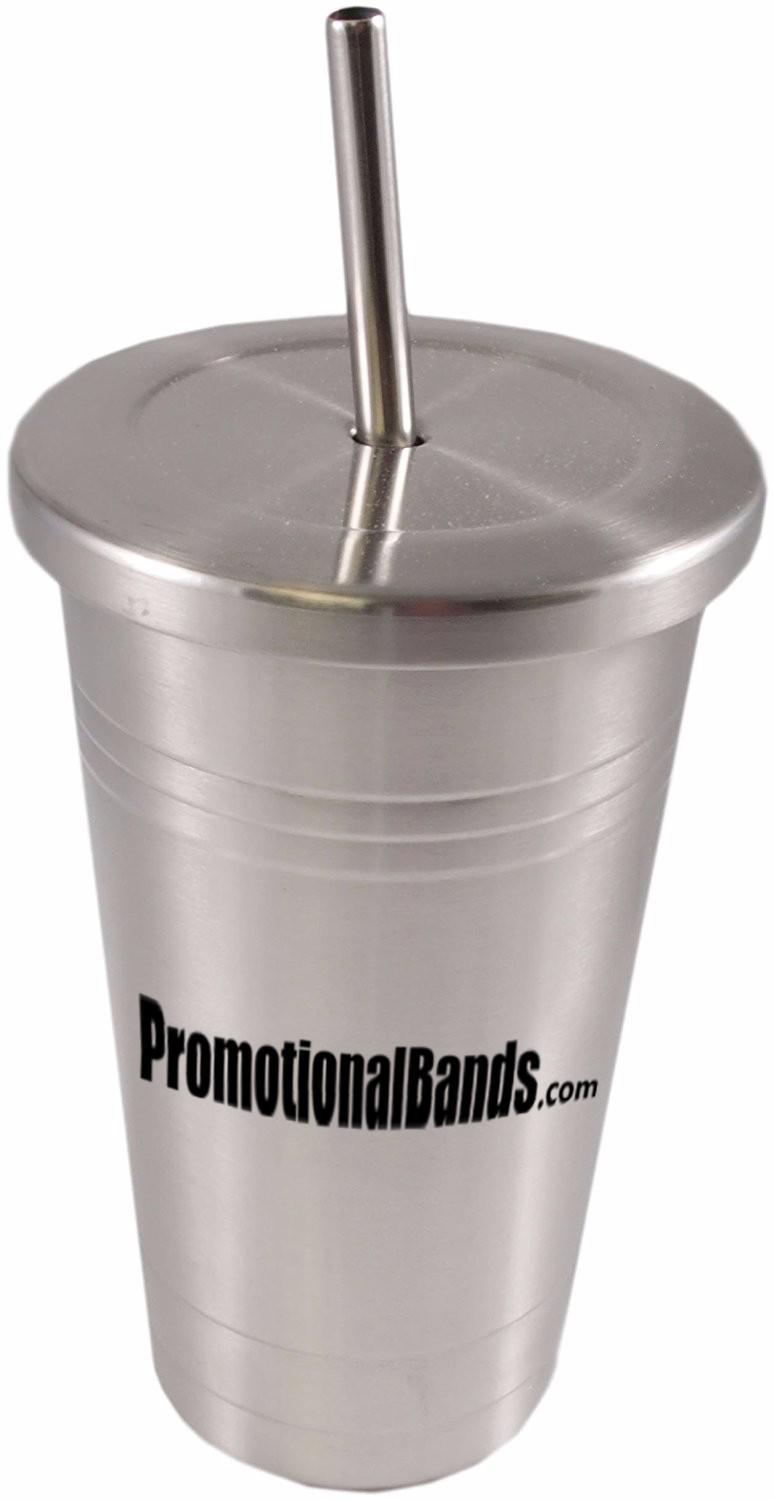 Stainless Steel 16oz Tumbler with Metal Straw 5