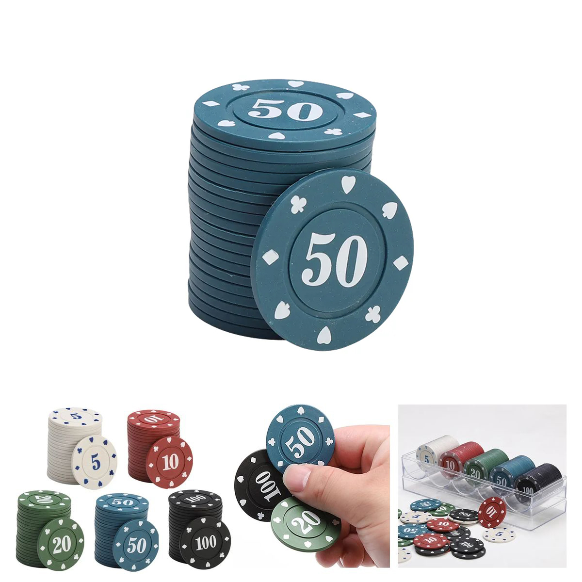 Professional ABS Poker Chips with Realistic Weight 5