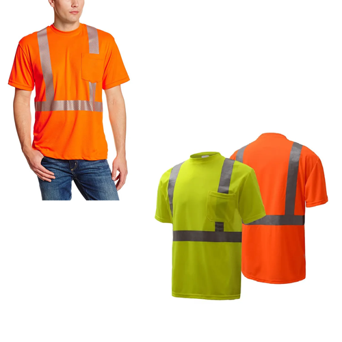 VISIPRO Short Sleeve Reflective Safety T-Shirt - Poly-Cotton Pique