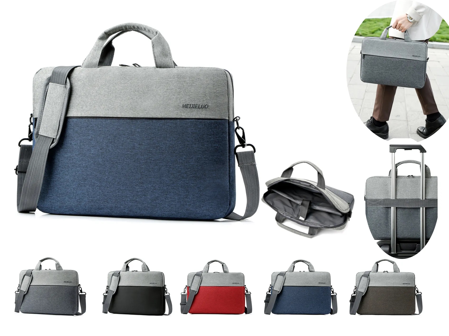15.6Inch Detachable Shoulder Strap Laptop Bag 2