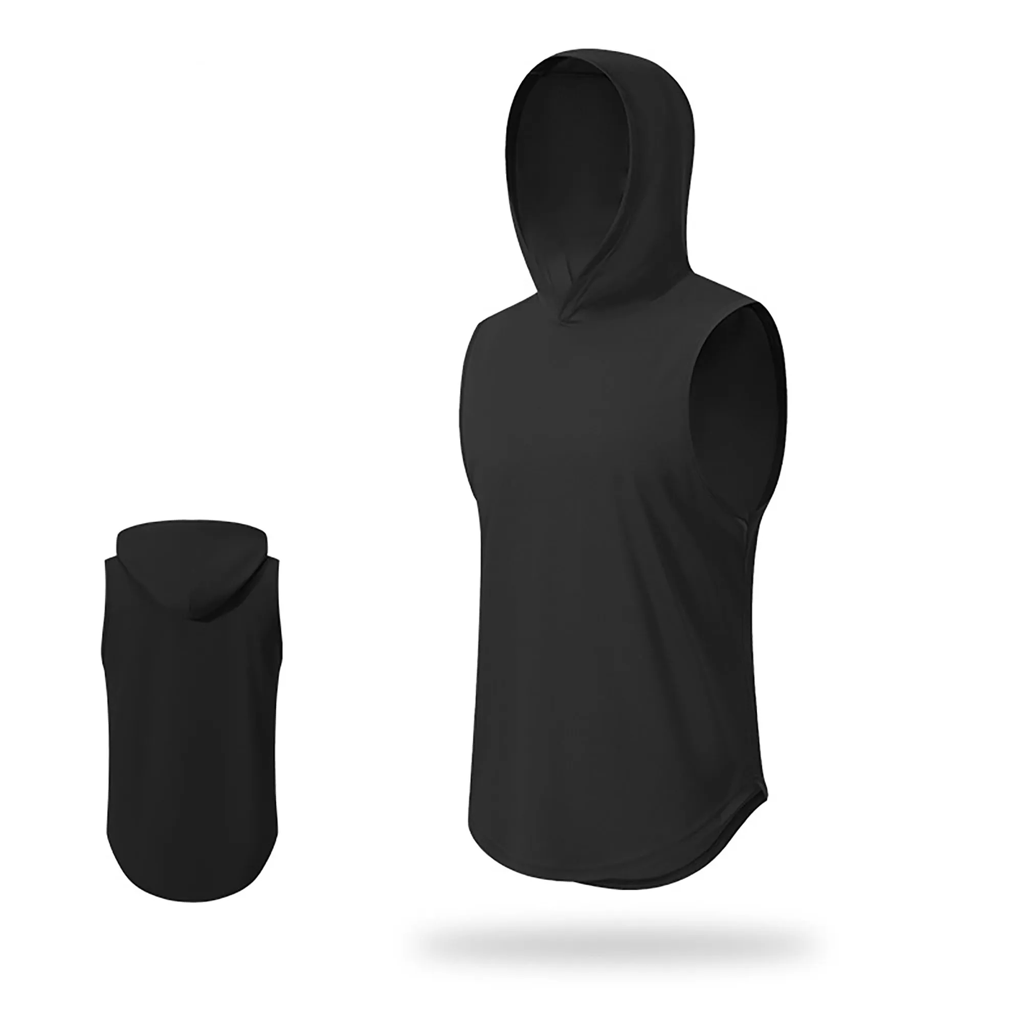 Breathable Hooded Sports Vest With Logo For Sport, Gym 3