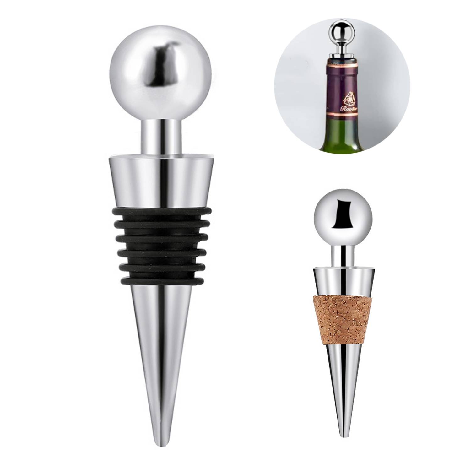 Zinc Alloy Wine Bottle Stopper 4