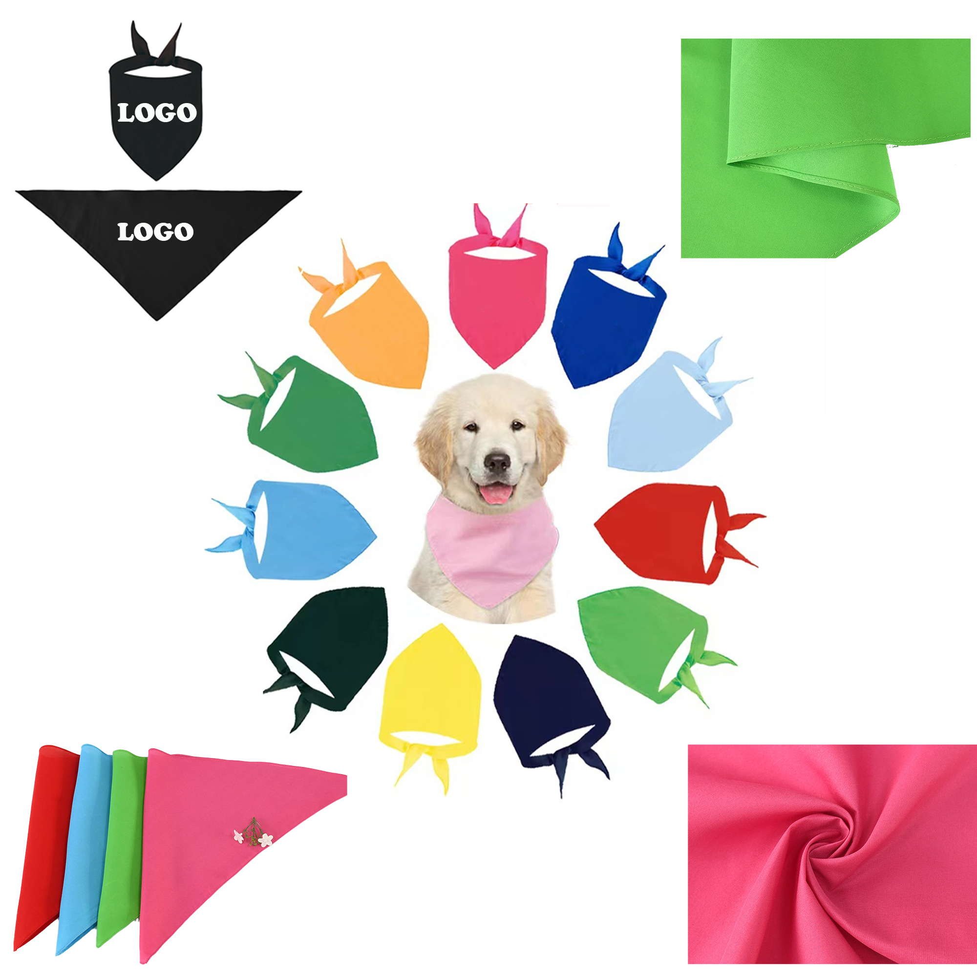 MOQ 50 Triangular Pet Bandana Scarf for Dogs 2