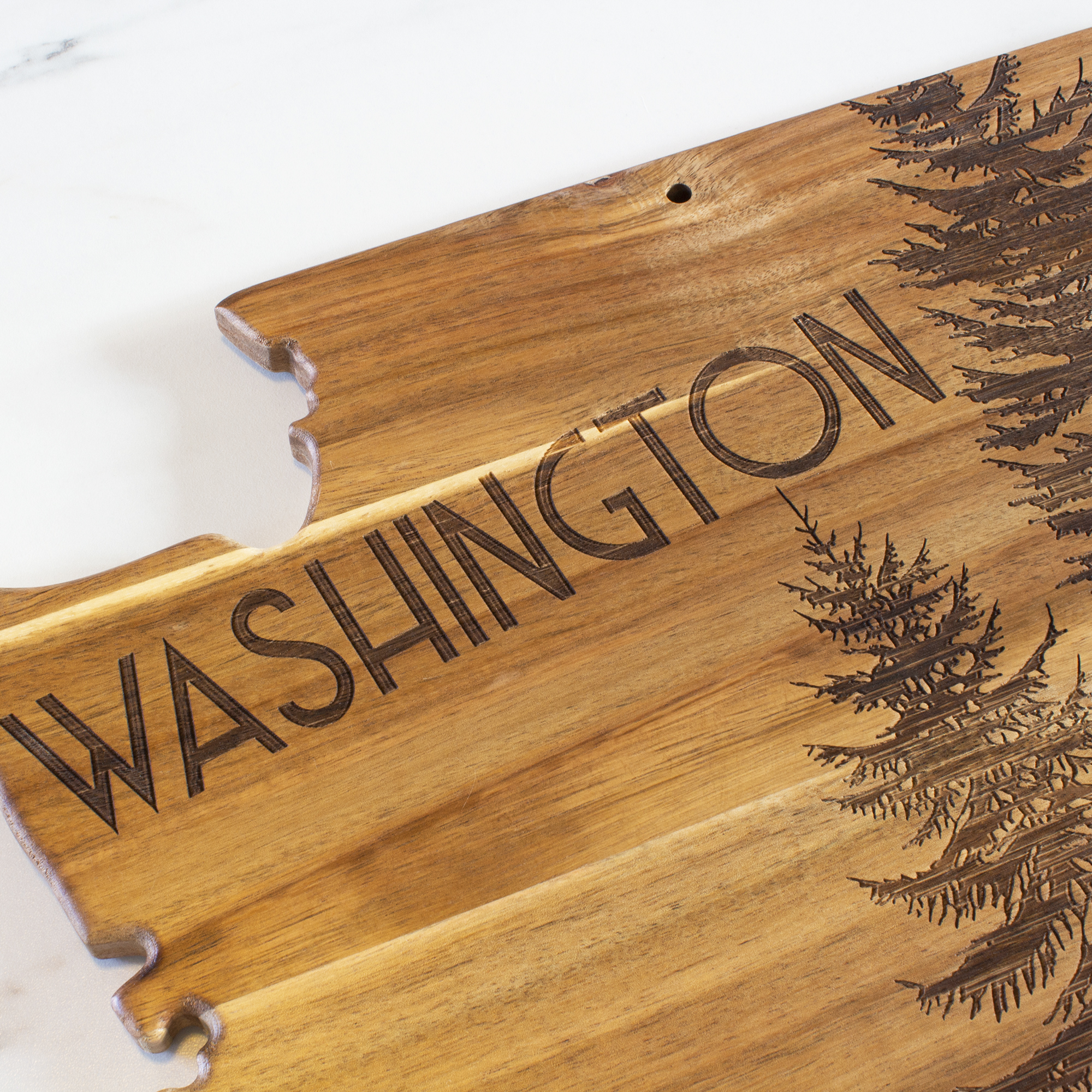 Rock & Branch® Origins Series Washington State Shaped Wood Serving and Cutting Board 6