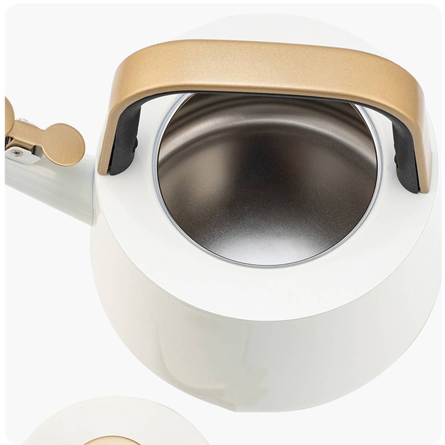 61oz Flat Bottom Stainless Steel Whistling Kettle 11