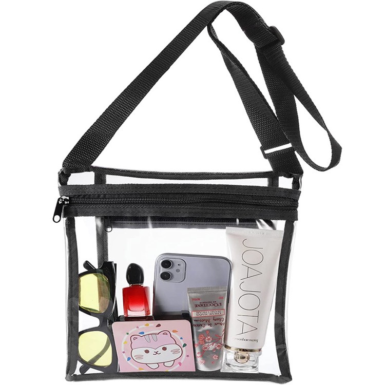 Clear Crossbody Bag Messenger Shoulder Bag w/Adjustable Strap 9