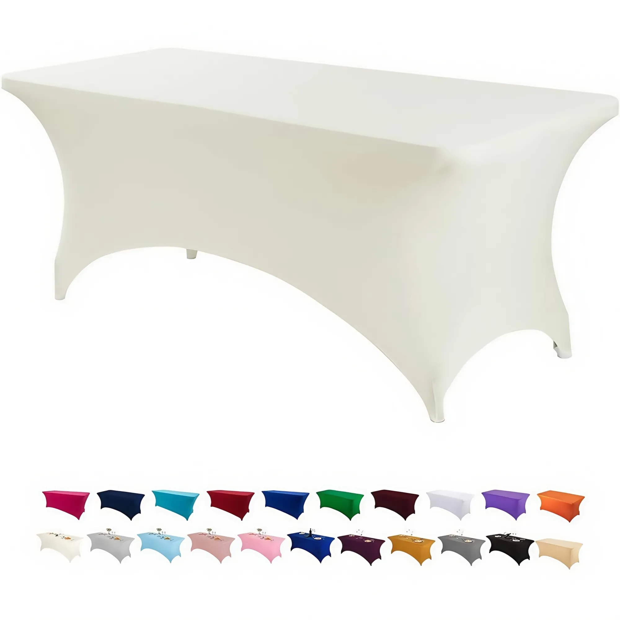 6FT Elastic Fitted Tablecloth 21
