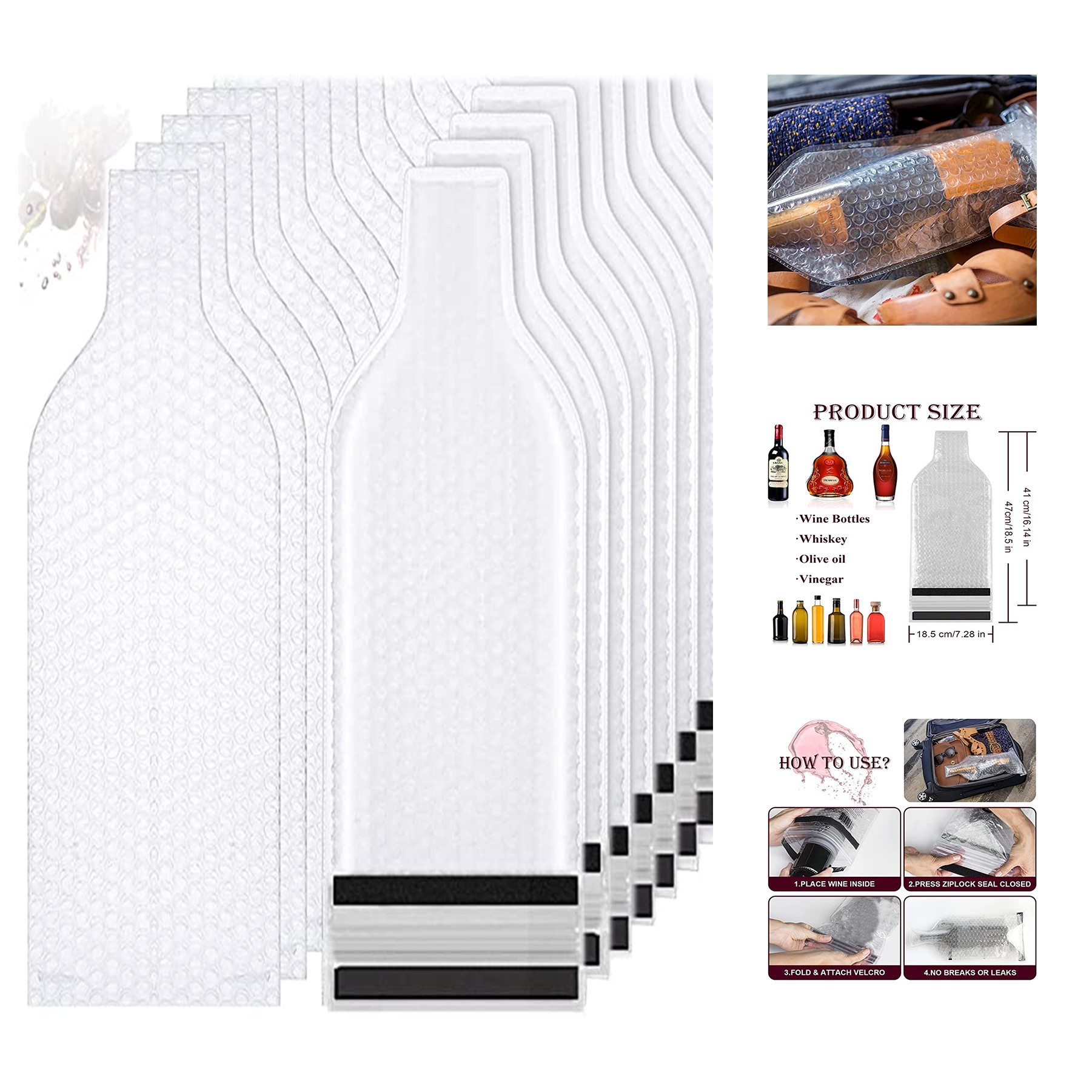 Bubble Shield Wine Protector Bag 2
