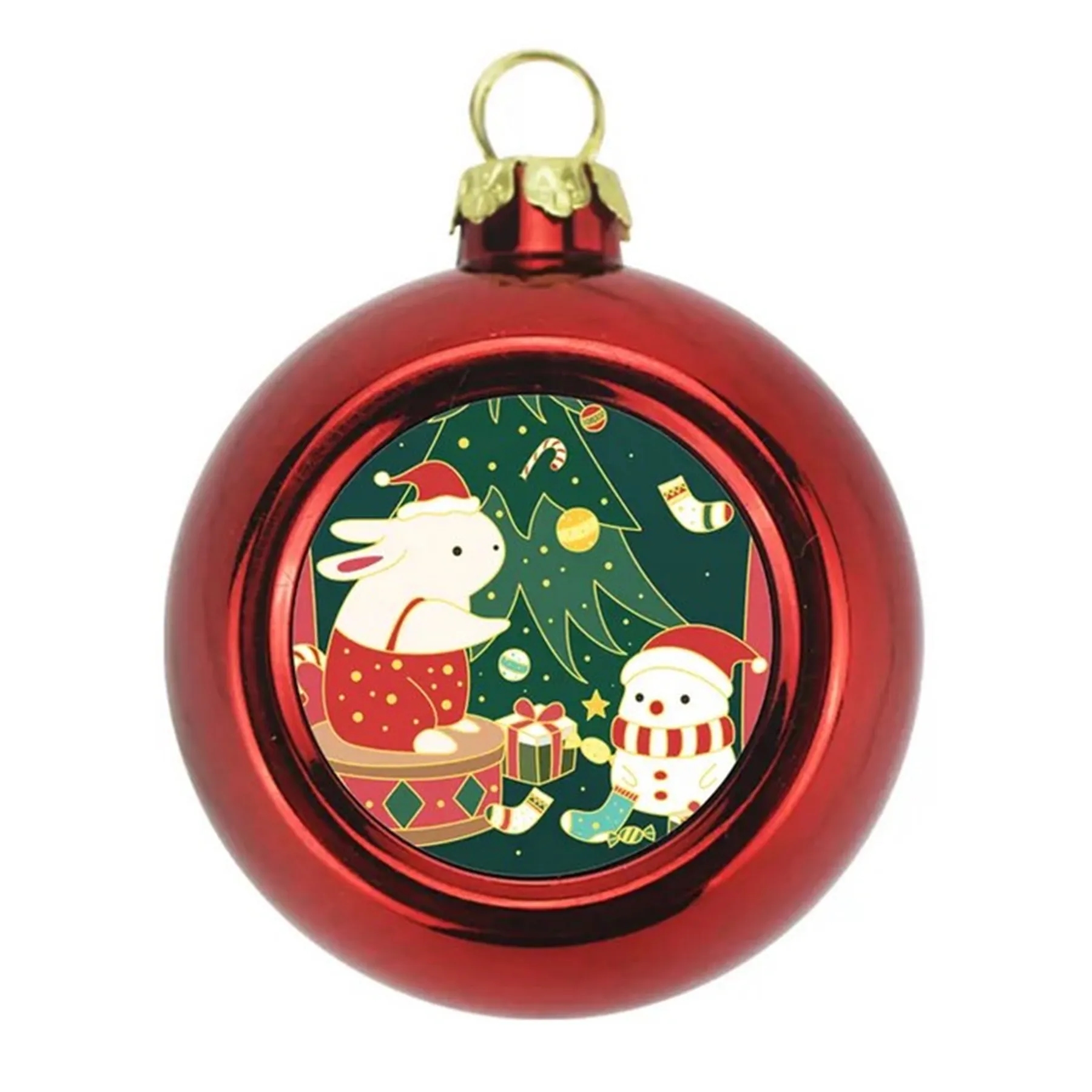 Plastic Christmas Tree Ornament Hanging Ball MOQ50 15