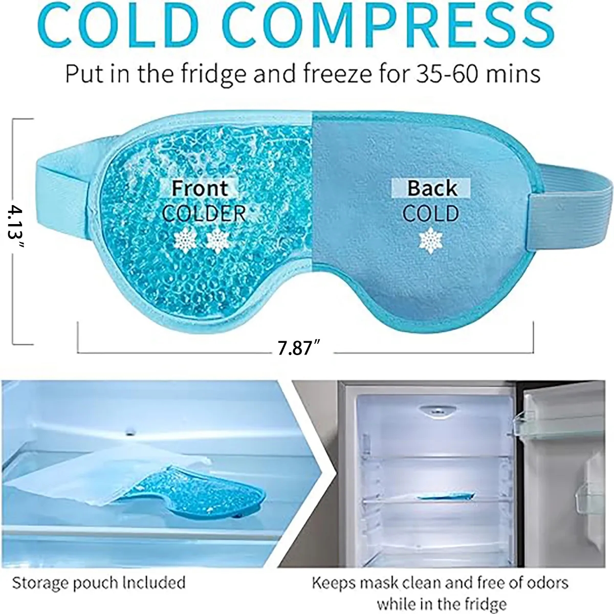 Reusable Cooling Eye Mask with Gel Bead 8