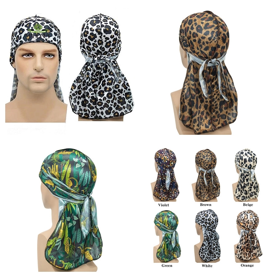 Silky Leopard-print Headwrap Cap 2
