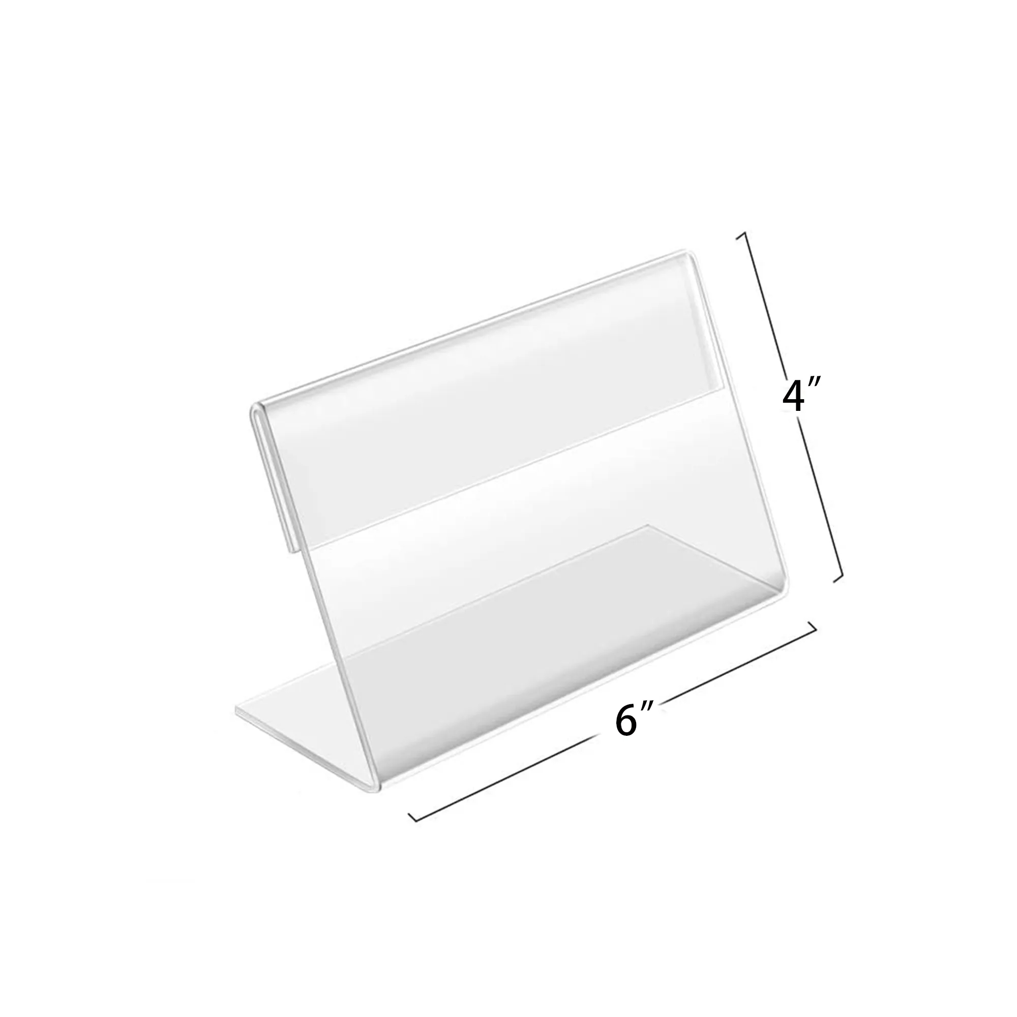 MOQ 100pcs A6 L-Shaped Acrylic Transparent Signage Nameplate 3