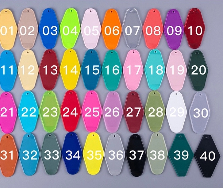 Vintage Style Motel Keychain Key Tag 3.5" 4